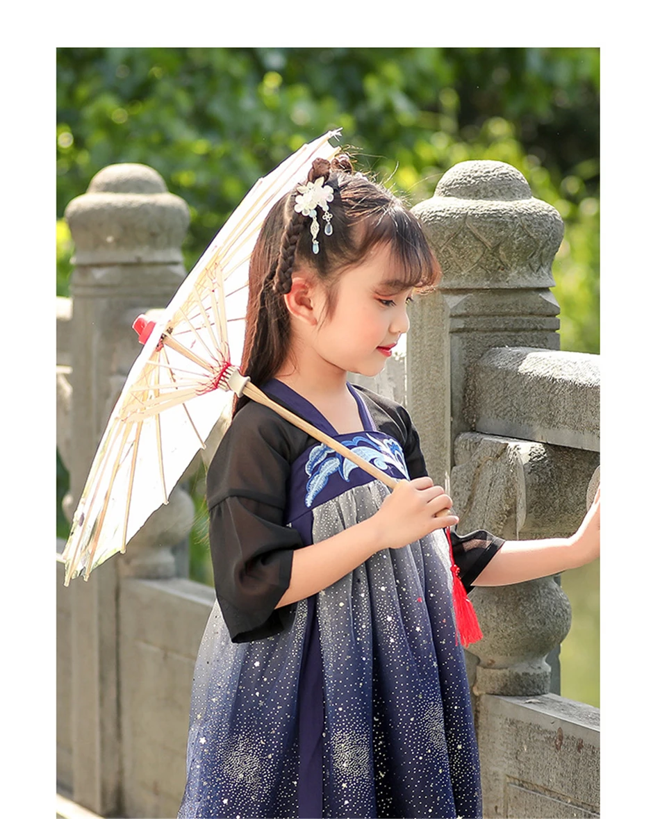 Дети Hanfu танцевальный костюм карнавальный наряд традиционная китайская одежда ретро принцесса древние костюмы сказочное платье для девочек