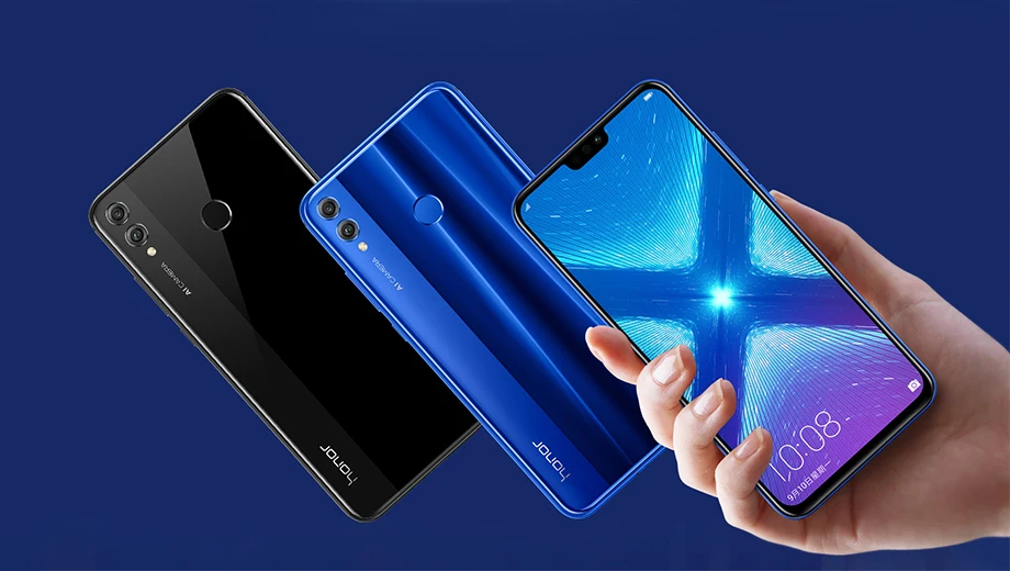 Глобальная Встроенная память huawei Honor 8X мобильного телефона 6,5 дюймов экран 3750 мАч батарея Android 8,2 Dual Back 20MP камера смартфон OTA обновление