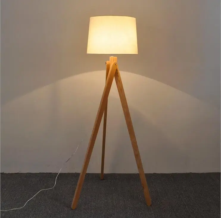 

A1 The Nordic modern minimalist art wind wood floor lamp bedside lamp tripod vertical study room floor lights MZ135