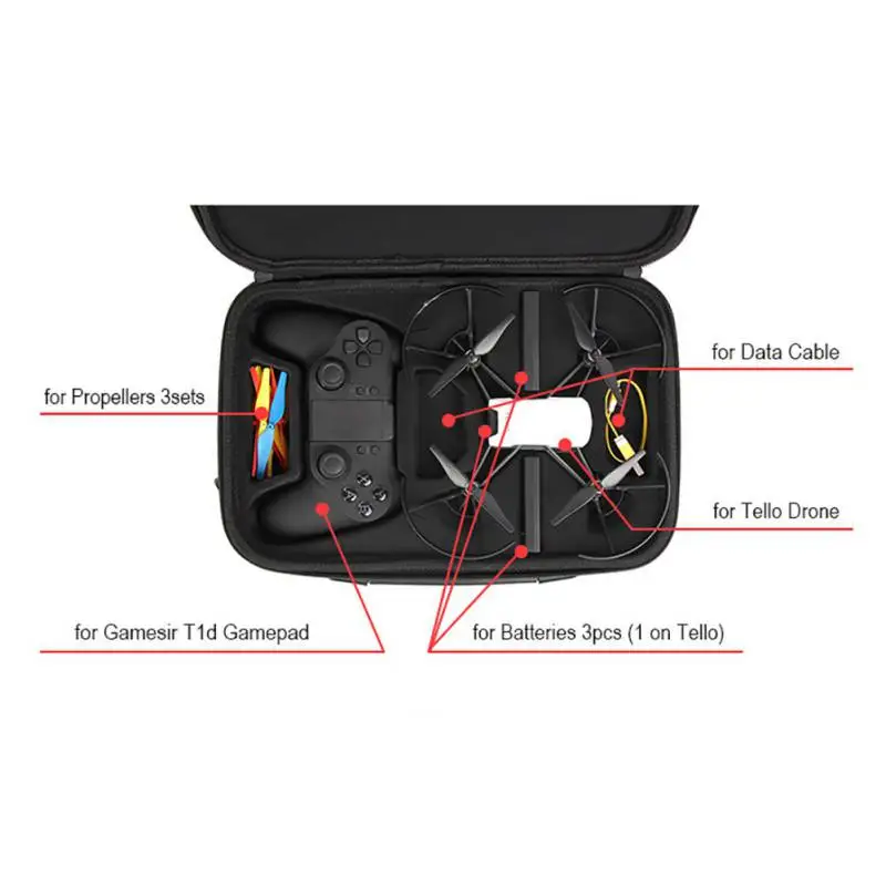 Контроллер геймпад ручка держатель портативный водонепроницаемый чехол для переноски для DJI Tello Drone и Gamesir T1d игровые аксессуары