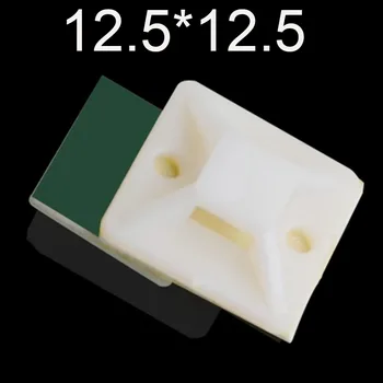 

Self Adhesive Cable Wire Zip Tie Mounts 100PCS White Cable Base tie Mounts 12.5X12.5 green blue Wall Holder Fixing Seat Clamps