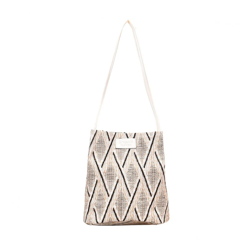 New Summer Beach Women Handbag INS Popular Female Casual Straw Bags Large Lady Travel Shoulder Bag Handmade Knitted Tote SS3344 (1)