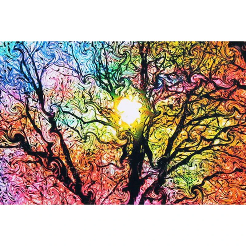 Oil painting Four Seasons Tree room decor Embroidery Pattern diamond 5D DIY paintings Cross stitch kits mosaic stickers RS1513 | Дом и сад