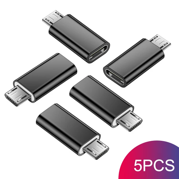 Адаптер ACCEZZ type-C для Micro USB Для huawei samsung LG Xiaomi Redmi 4X Note 5 OTG USB Android Phone конвертер Micro Usb Male - Цвет: 5PC