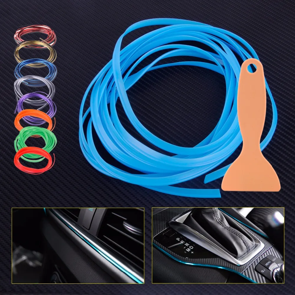 

CITALL Flexible DIY Accessories Car Interior Styling and Wheel Hub Decorative Embedded Strip Moulding Trim Line w/ Install Tool
