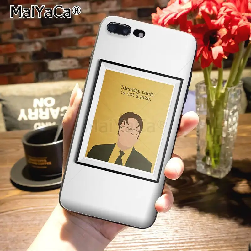 MaiYaCa управления литой мем Майкла Скотта ТВ красивые аксессуары для телефонов Чехол для Apple iPhone 8, 7, 6, 6S Plus, X 5 5S SE 5C чехол Крышка - Цвет: 4