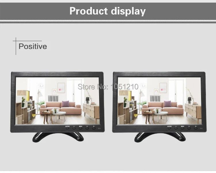 Ouchunagbo 10.1 Inch HD ips car lcd display 1024*600 screen AV VGA BNC HIMI input 1080P Video 2 way video input