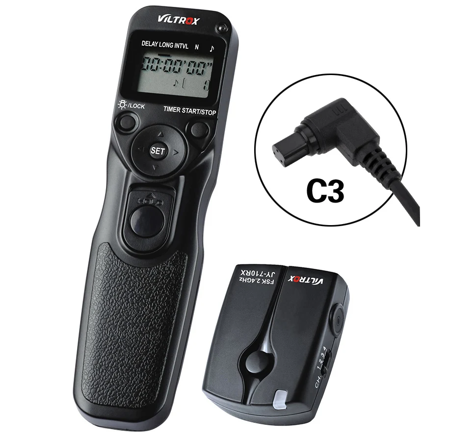 

VILTROX JY710-C3 LCD Shutter Release Camera Timer Remote Wireless Controller for Canon 5D markIII 7DmarkII 6D2 1Dxs 5DIV 50D