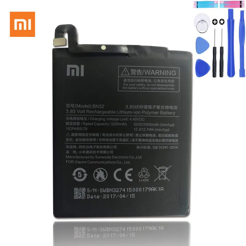 Оригинальные Замена Батарея для Xiaomi BN32 Подлинная телефон 3300 мАч | Мобильные
