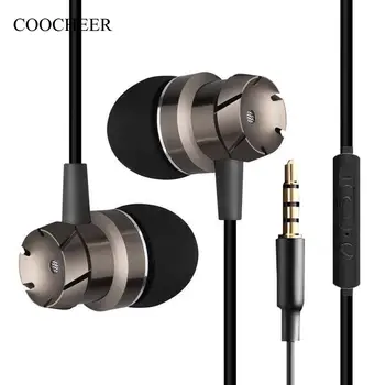 

with Bass 3.5mm Computer In Wired Earphones Wired Headset Universal in-ear Metal for Ear Turbo Mobile Earphone Phone Microphone