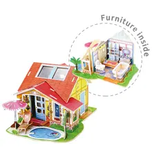 Robotime 3D DIY ванная комната Мини Дом Деревянный пазл ручной работы Домашний миниатюрный DV181