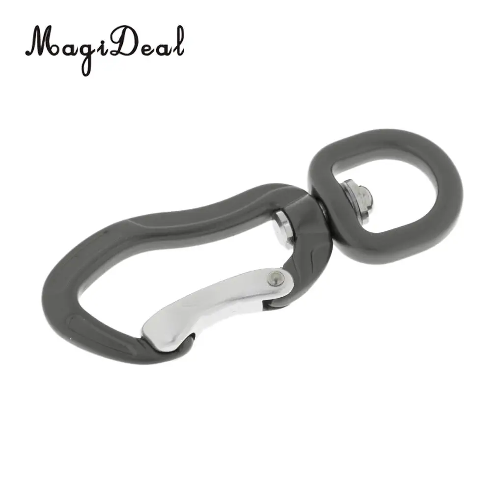 MagiDeal High Quality 400KG Swivel Eye Snap Hook Aluminum Carabiner Climbing Backpack Hanging Hook