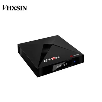 

VHXSIN A5X MAX PLUS 50 PCS/LOT 4GB 32GB Smart Android 9.0 TV Box WiFi Support LAN1000 4K RK3328 HDR10