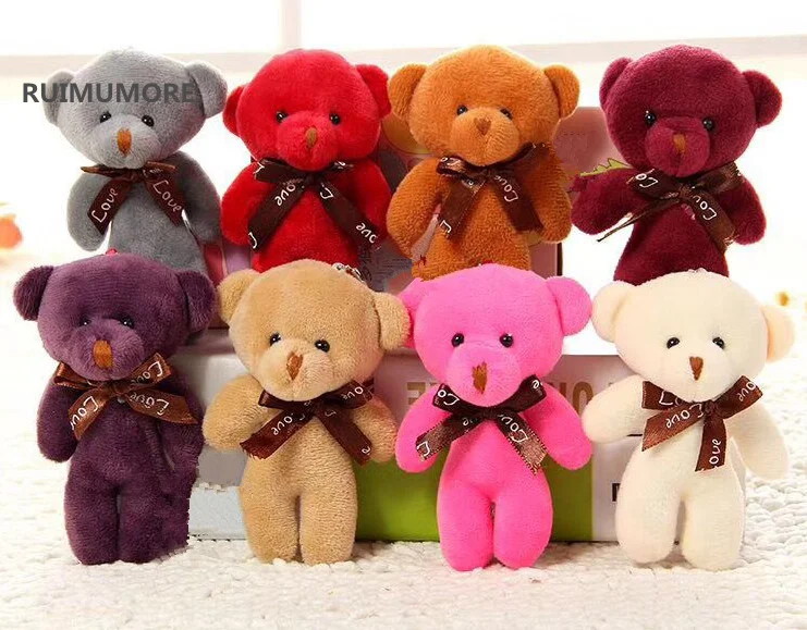 

Size Small 11cm Approx. Colors FOR Choice - Bear Plush Stuffed TOY , Wedding Gift LOVER BEARS Bouquet Decor DOLL TOY