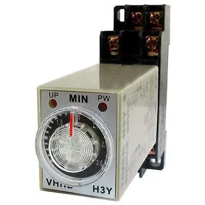 

DC 24V 0-3 Minute 3 Meters Timer Power On Delay Time Relay 8 Pin H3Y-2 w Socket