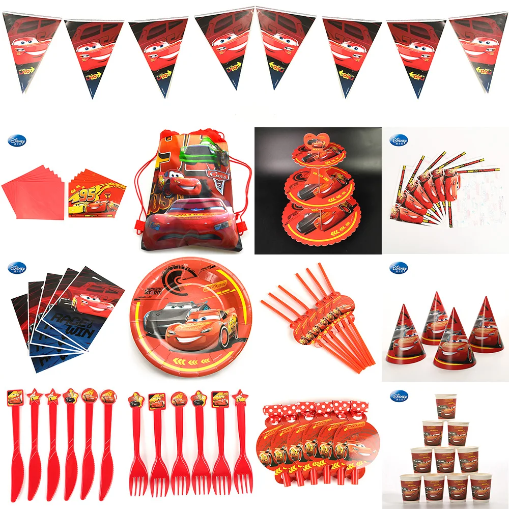 

beautiful Cars Kids Birthday Party Decoration Set Cars Party Supplies Decoration Baby Happy Birthday Party Pack