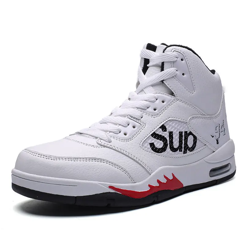SUROM Men Basketball Shoes High Top Outdoor Sport Athletic Shoes Air Cushion Men Sneakers Breathable Male Trainers Size 39-44