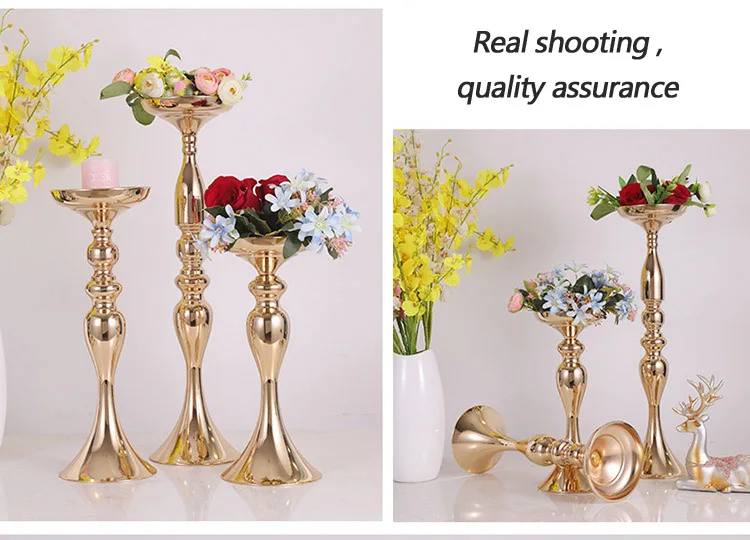 Golden Candlestick Flower Vase (9)