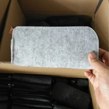 pencilcase Фетровый школьный пенал высокой емкости estuche escolar серый материал escolar школьные принадлежности kalem kutusu пенал - Цвет: pencilcase