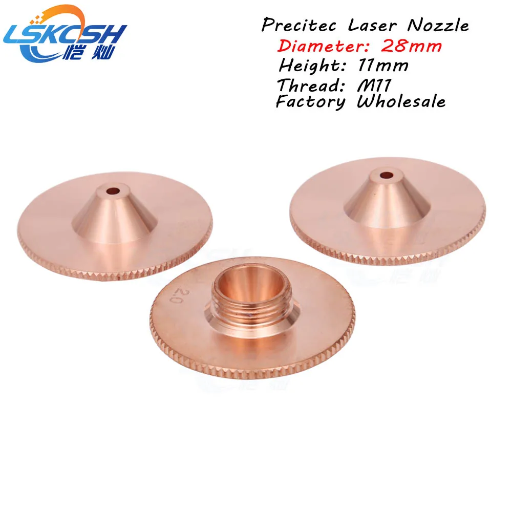 LSKCSH 10pcs/lot precitec single layer nozzle 1.0-5.0mm like 1.5mm P0571-283-00015 281342 for prima/precitec laser consumables