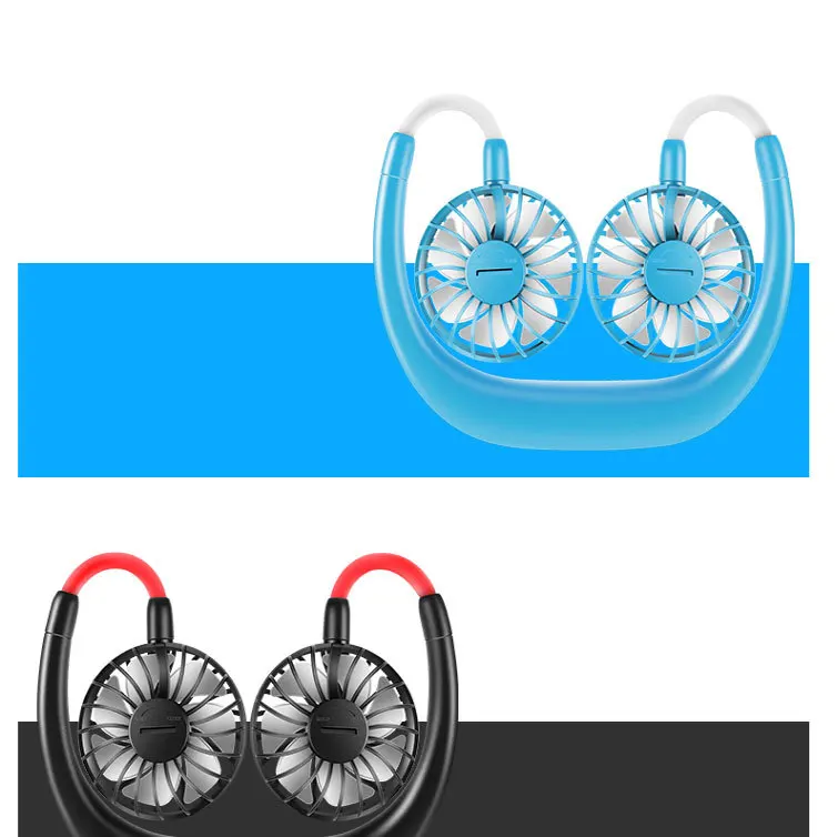 Подвесной вентилятор с двойной головкой, перезаряжаемый портативный мини-спортивный вентилятор с ароматерапией, мини-Кондиционер