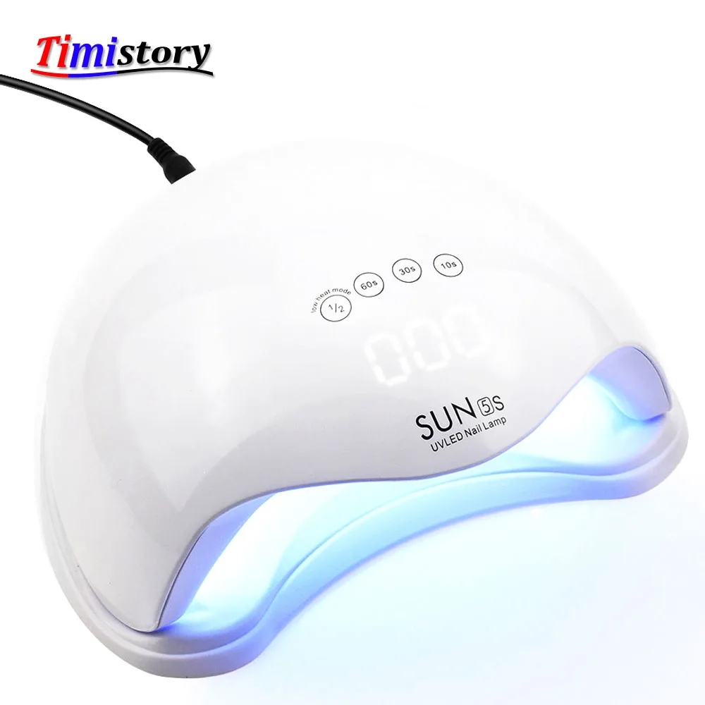 

2018 SUN5S New 48W UV Lamp Led Nail Lamp Nail Gel Dryer Curing UV Nail Gels Polish with Infrared Sensor Bottom 10s/30s/60s Timer
