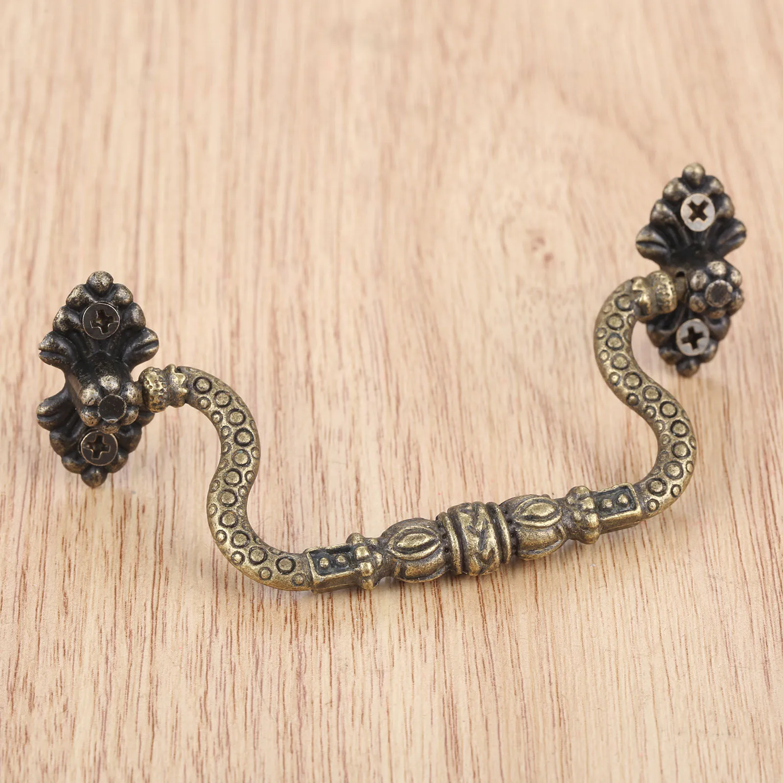 

1Pc Box Handle Knobs Tracery Arch Bronze Tone Furniture Hardware 832*42mm Handles Bronze Tone