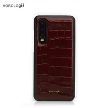 Horologii Роскошный итальянский кожаный чехол под заказ для huawei P30 PRO, чехол для мобильного телефона с крокодиловым узором, Прямая поставка