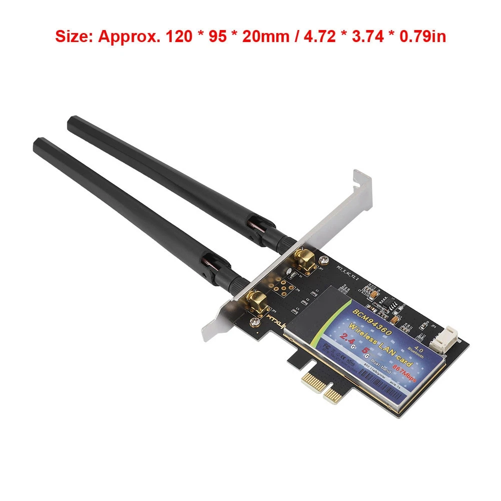 PCI-E Настольный ПК AC двухдиапазонный 1300 Мбит/с беспроводная сетевая карта Bluetooth 4,0 сетевая карта