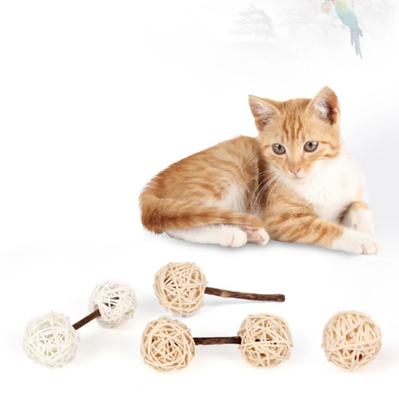 Buy Pet Cats Toys Wood Teasing Cat Stick Natural