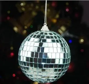 7cm glass mirror ball christmas ball glass ball snooker flash ball (Min order$15)