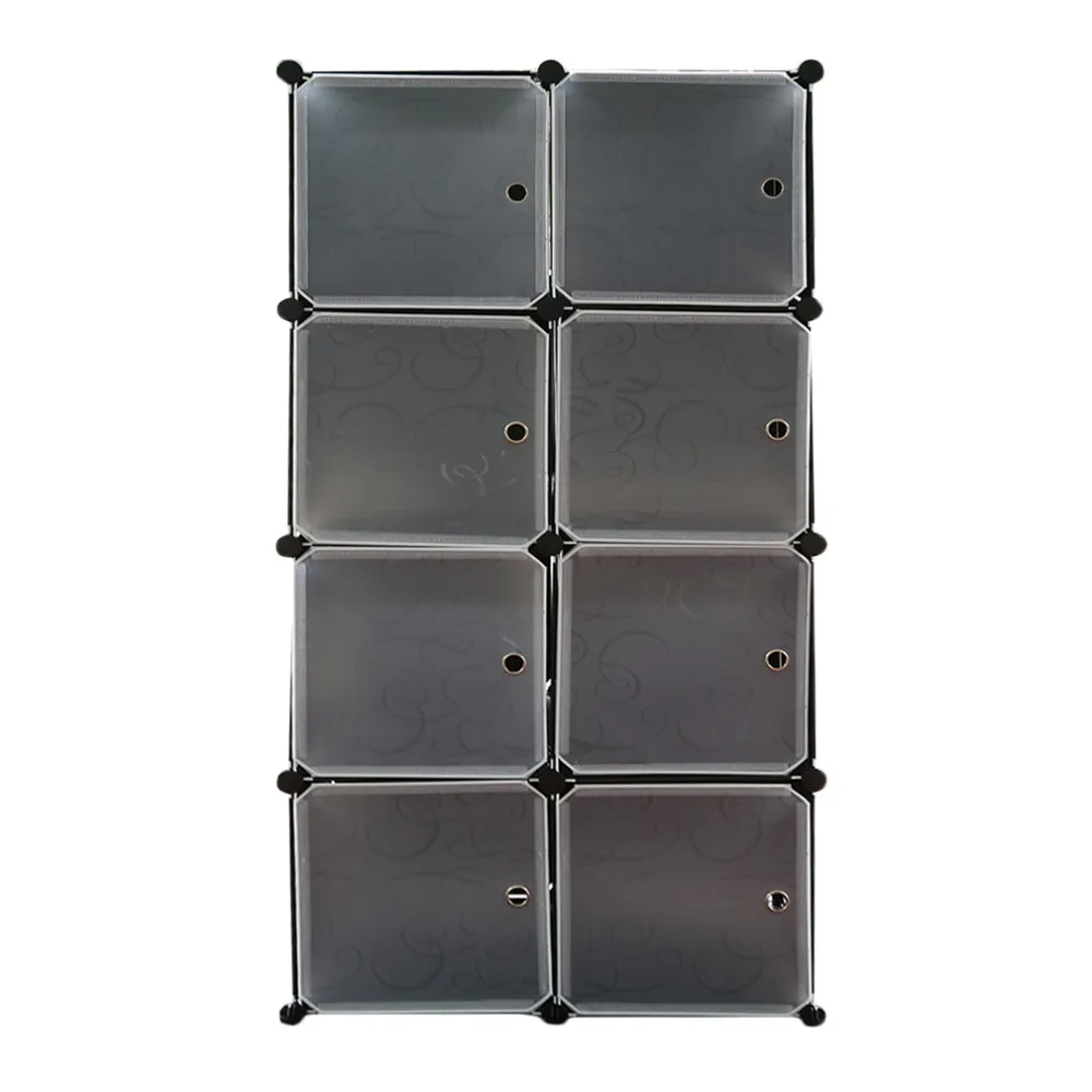 

(Ship From DE)8 Lattice DIY Assembled Wardrobe Simple Wardrobe Hanging Clothes Storage Cabinet Baby Wardrobe Home Furniture