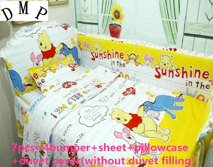 

Discount! 6/7pcs Baby Cot set bedding crib for baby sheets Comforter Quilt Cover baby bumper,120*60/120*70cm