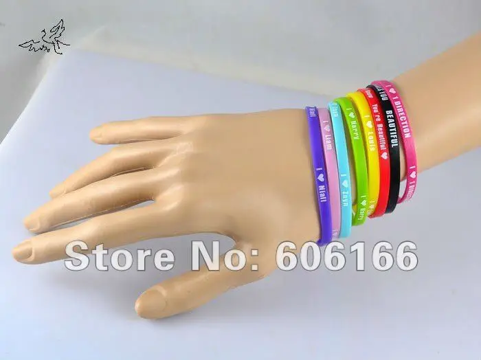 48x5 мм Популярный силиконовый браслет 1D I Love One Direction|bracelet bear|bracelet claspbracelet enamel |