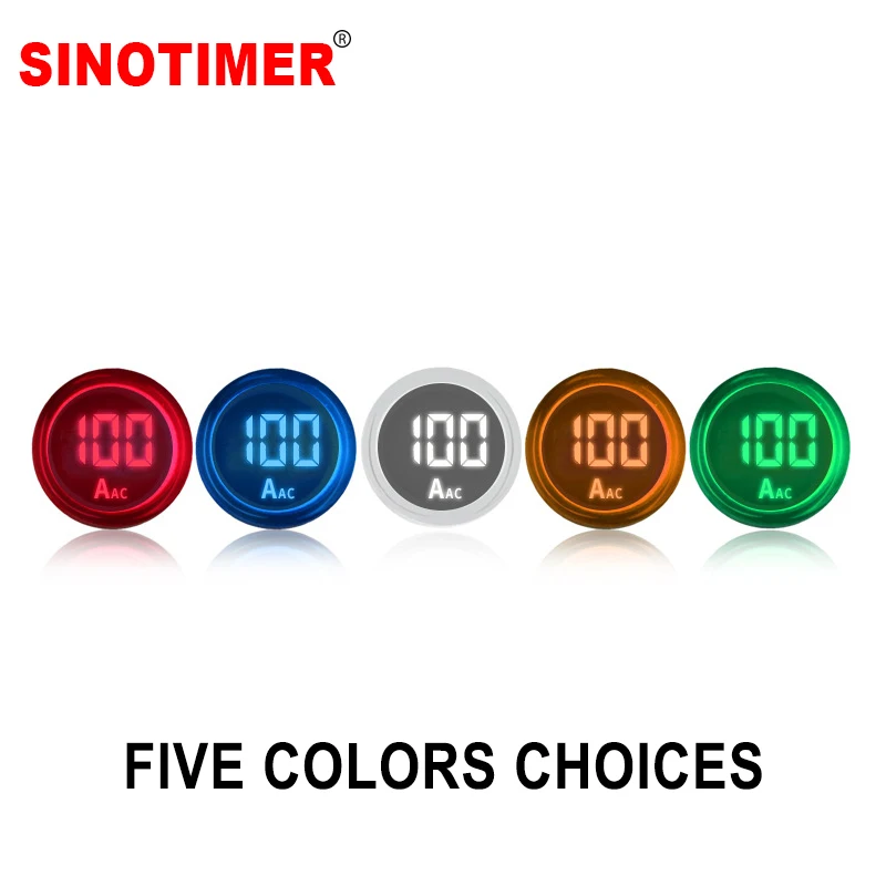 

Power 230V AC 22mm Digital Display Ampermeter Monitor Current Indicator Signal Light Ammeter Tester Measuring 0-100A Ampere