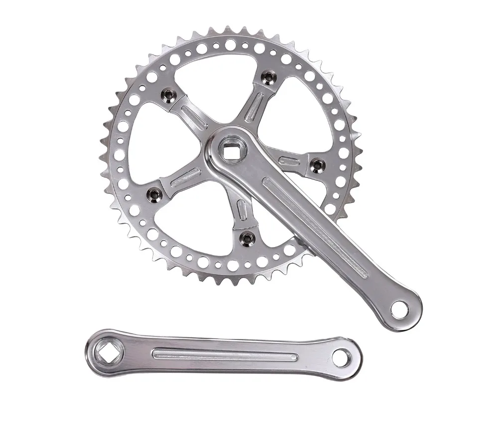 Fixed Gear Bike Crankset 48T Single Speed Vintage Bike Sprocket 130 BCD