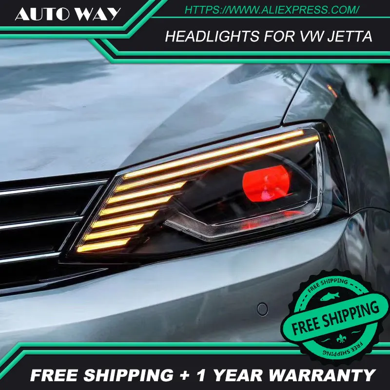 Стайлинга автомобилей корпус передней фары для VW Jetta 2011- светодиодный фары VW Jetta светодиодный фар H7 D2H ангел спрятал глаза биксеноновые фары