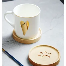 Мультяшная креативная деревянная подставка в виде кошачьей лапы, прекрасный коврик для чашки кофе и молока, коврик для чая, круглый мягкий деревянный коврик, украшение для дома, 1 шт
