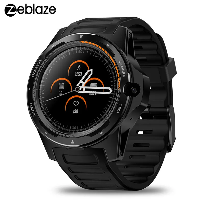 Смарт часы Zeblaze THOR 5 с двумя системами 4G Android phone 2 Гб + 16 ГБ 545 мАч 8 Мп камера gps