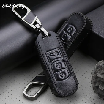 

2&3 Button Smart Key Leather Cover Case For Mazda 2 3 5 For Mazda 6 CX-3 CX-5 CX-7 CX-9 RX8 Atenza Axela MX5 Keychain Holder Bag