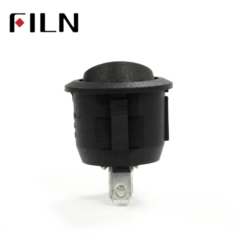 2 Pin ON-OFF 16mm Diameter Small Round Boat Rocker Switches Black Mini Round Black White Red Rocker Switch (5)