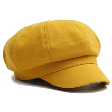 HT2575 весна осень женская шляпа Винтаж восьмиугольная Newsboy Шапка Ретро береты дамы художника берет шляпа художника моряк, капитан