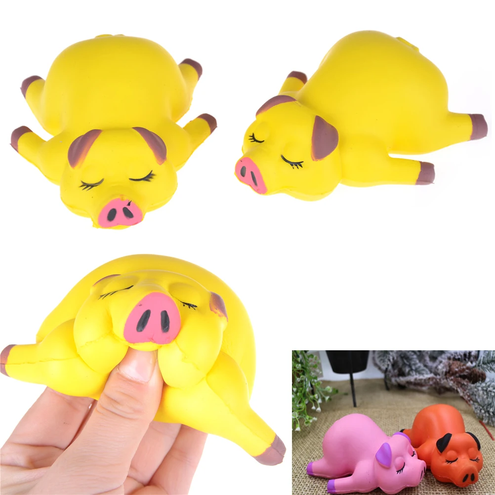 

1PCS PU Sponge Slow Rising Simulate Lying Pig Toy Decoration Squeeze Stress Reliever
