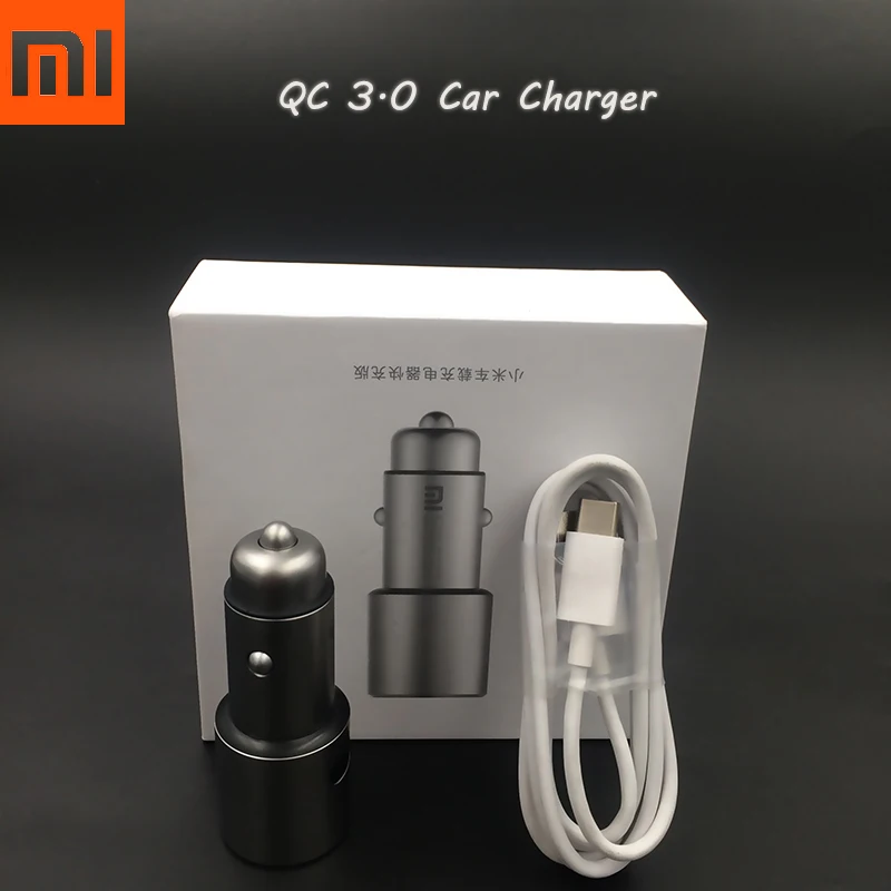 

Original Xiaomi QC 3.0 Car Charger Quick Charging Dual Port USB 3.1 Type C Cable For Mi 5 5C 5S plus 6 6X 7 plus 8 SE 9 Max 2 3