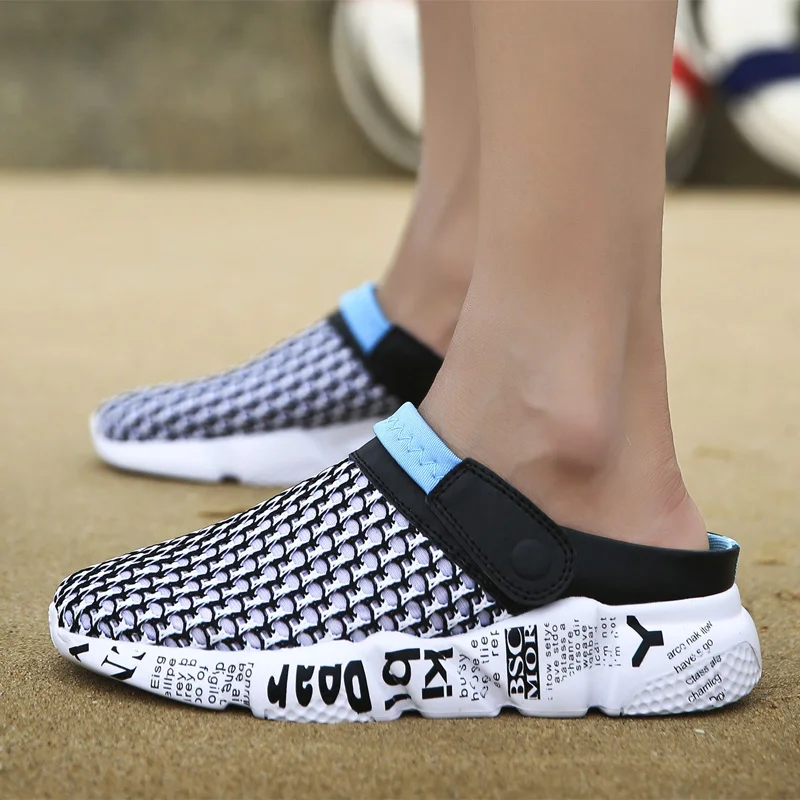 

Macvise New 2019 Men Summer Shoes Slip-on Croc Clogs Water Sandals Breathable&light Jogging Sneakers Casual Slippers