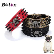 

Dog Collar Anti-bite PU Leather Pet Dog Supplies Punk Rivet Spiked Dog Collar Pet Collars For Middle Large Dog and Cat