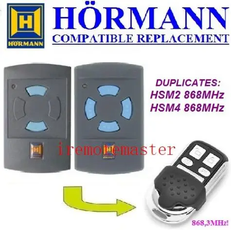 

Hormann HSM2,HSM4 868mhz replacement garage door remote control top quality