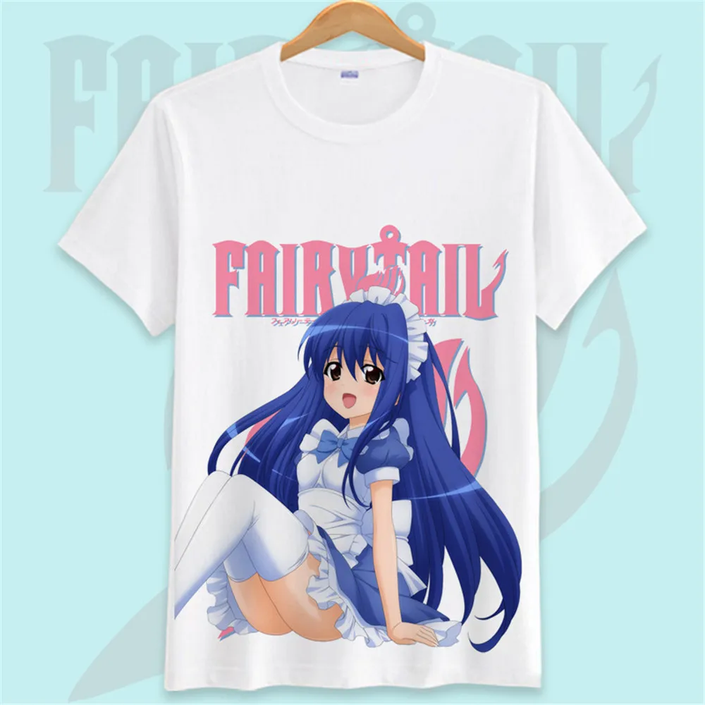 Cosplay&Ware [0]T-shirts Fairy Tail Cosplay T Shirt Black O-neck Short Sleeve Costumes Magical Tops Tees Adult Kid -Cosplay&Ware anime Shop