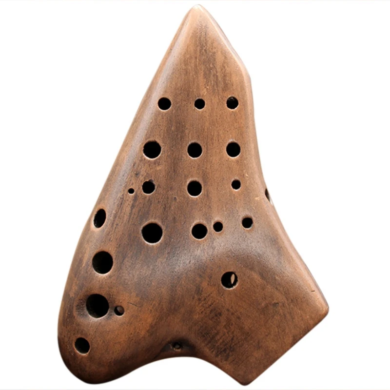 

SEWS-Three Tubes Alto C 16 Holes Ocarina Smoked Burn Ac Tone Plant Paint Flute