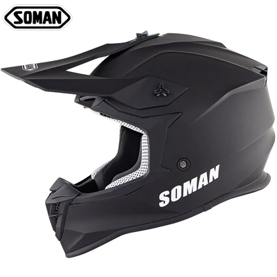 SOMAN SM633 мотоцикл беговые емкости мото КАСКО ECE Мотокросс внедорожный шлем MX Dirt Bike шлемы - Цвет: Matte Black